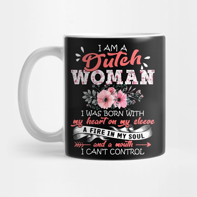 Dutch Woman I Was Born With My Heart on My Sleeve Floral Netherlands Flowers Graphic by Kens Shop